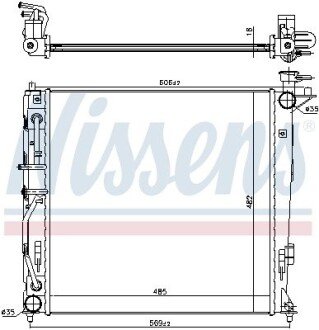 Радиатор охлаждения двигателя nissens 675022