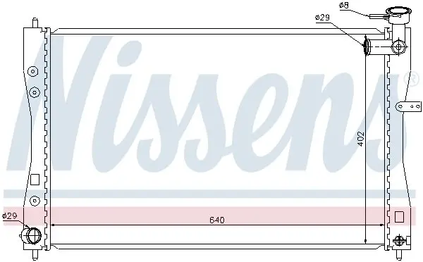 Радиатор охлаждения двигателя nissens 68185