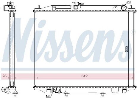 Радиатор охлаждения двигателя nissens 68706A