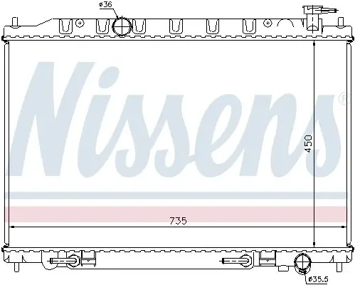 Радиатор охлаждения двигателя nissens 68712