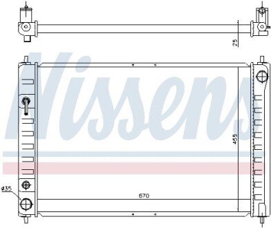 Радіатор охолодження двигуна nissens 68743