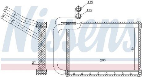 Радиатор охлаждения двигателя nissens 77635