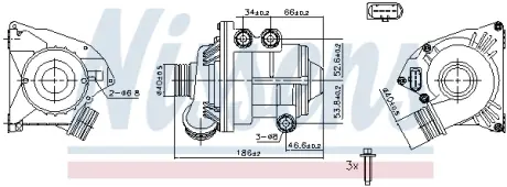 Радіатор охолодження двигуна nissens 831087 Бмв Х5 е70