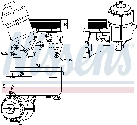 Радіатор охолодження двигуна Nissens 91310 (фото 1)