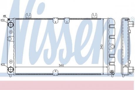 Радиатор охлаждения LADA KALINA (пр-во) nissens 623554