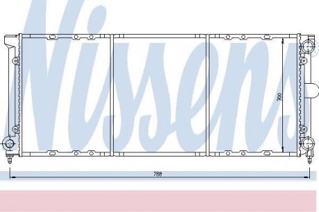 Радіатор охлаждения VW PASSAT B3 (3A, 35I) (88-) 1.6-2.0 (пр-во) nissens 651621