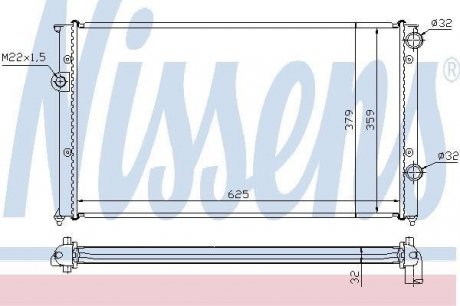 Радиатор охлаждения VW (пр-во) nissens 65243