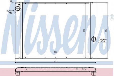 Радиатор охолодження nissens 60764