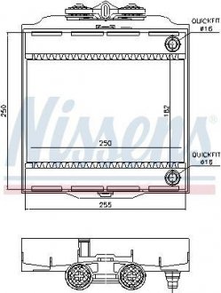 Радіатор охолодження nissens 60874