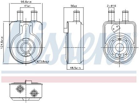 Радіатор охолодження оливи nissens 91448 на Hyundai Sonata lf