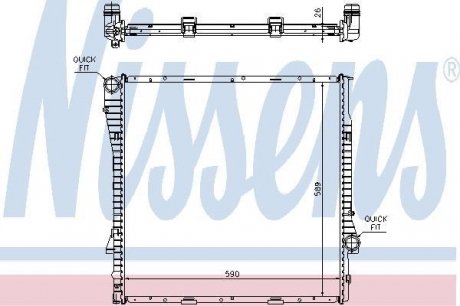 Радиатор охолоджування nissens 60789A