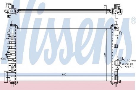 Радиатор охолоджування nissens 630718