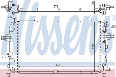 Радиатор охлаждения двигателя nissens 63111A