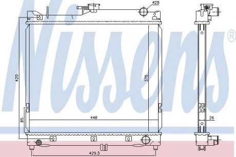 Радіатор охолоджування nissens 64162