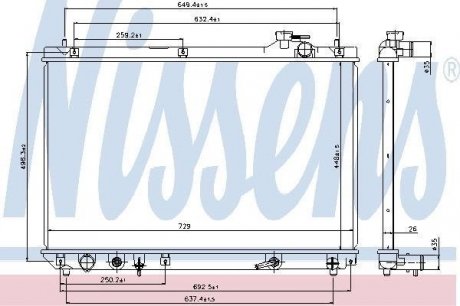 Радіатор охолоджування nissens 64659