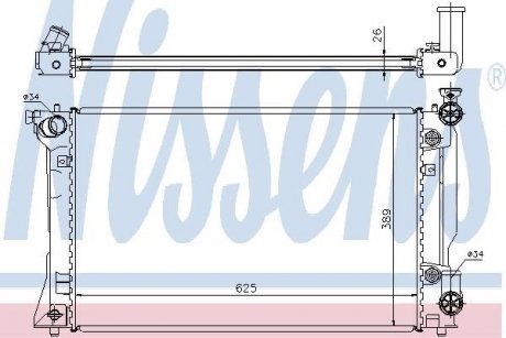 Радиатор охолоджування nissens 64668A