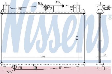 Радіатор охолоджування nissens 68506