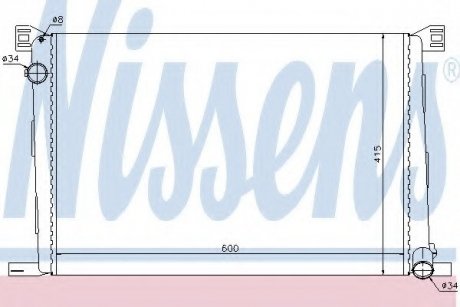 Радіатор охолодження двигуна nissens 69706