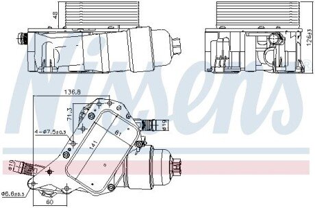 Радіатор оливний nissens 91339 на Ниссан Х (икс) трейл т32