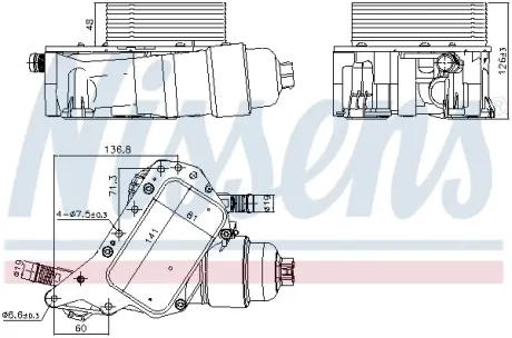 Радіатор оливний Nissens 91339