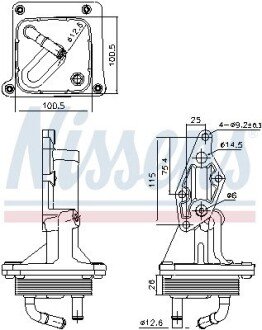 Радіатор оливний nissens 91375