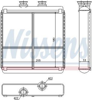 Радиатор печки (отопителя) nissens 72042