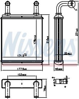 Радиатор печки (отопителя) nissens 707225