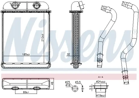 Радіатор опалювача салону Nissens 707257