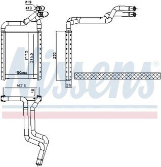 Радиатор печки (отопителя) nissens 707180