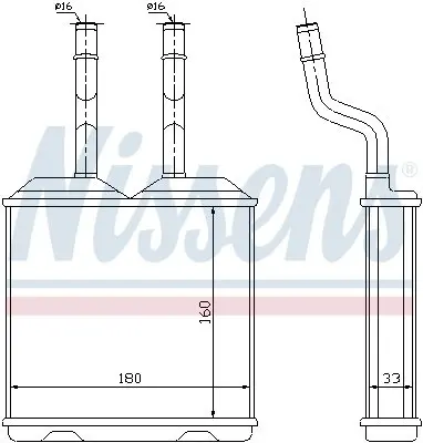 Радиатор печки OPEL COMBO/CORSA B (93-) (пр-во) Nissens 72634 (фото 1)