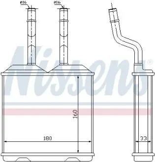 Радиатор печки OPEL COMBO/CORSA B (93-) (пр-во) Nissens 72634