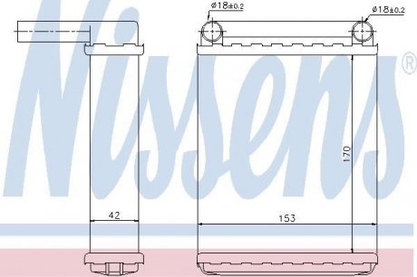 Радиатор печки Sprinter/LT 95-06 (тип Behr/170х153х42) nissens 72038 на Мерседес Sprinter w901/w905