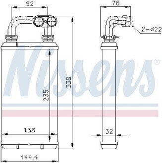 Радіатор пічки (опалювача) nissens 70519