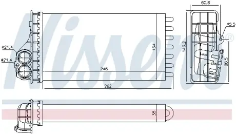 Радіатор пічки nissens 707091