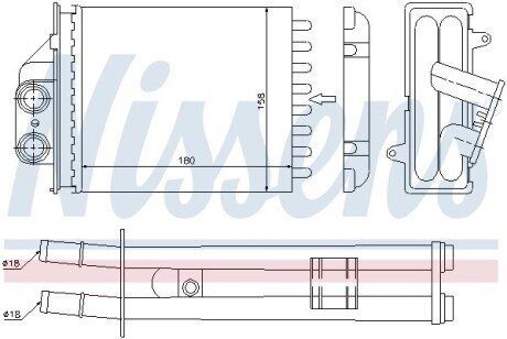 Радиатор печки (отопителя) nissens 71453