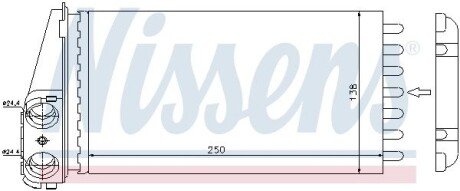 Радиатор печки (отопителя) nissens 72945