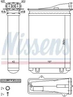 Радіатор пічки Nissens 72954