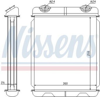 Радіатор пічки (опалювача) nissens 73341