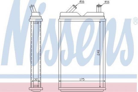 Радиатор пічки nissens 73624