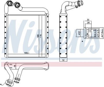 Радиатор печки (отопителя) nissens 73994