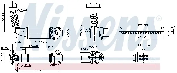 Радiатор рециркуляцiї ВГ First Fit Nissens 989280 (фото 1)