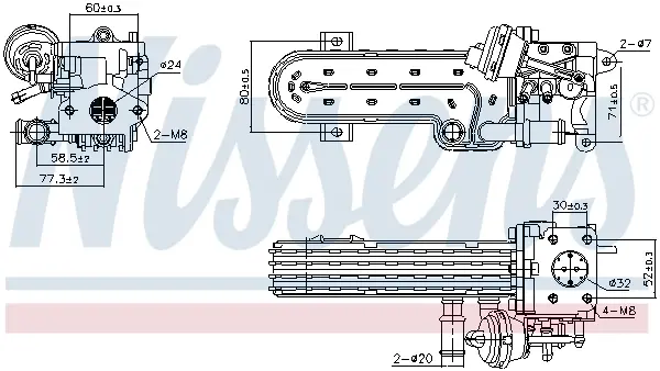 Радiатор рециркуляцiї ВГ First Fit nissens 989413