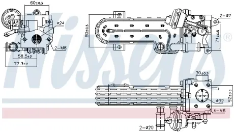 Радiатор рециркуляцiї ВГ First Fit Nissens 989413