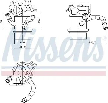 Радiатор рециркуляцiї ВГ First Fit Nissens 989421