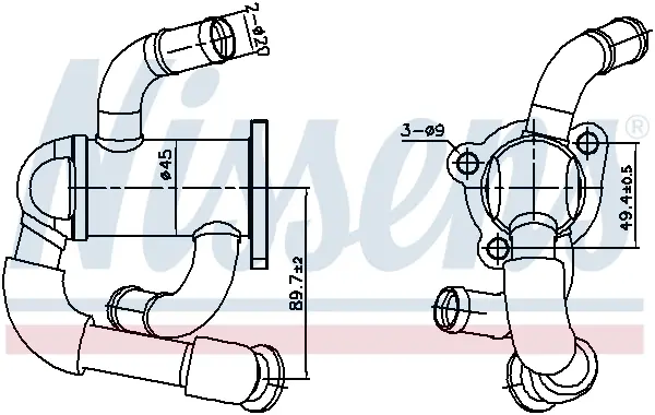 Радiатор рециркуляцiї ВГ First Fit Nissens 989433 (фото 1)