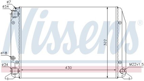 Радиатор интеркулера nissens 604611