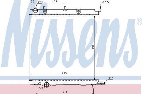 Радіатор системы охлаждения nissens 61284