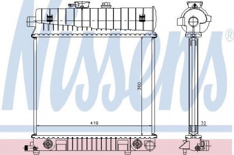 Радіатор системы охлаждения nissens 62708A