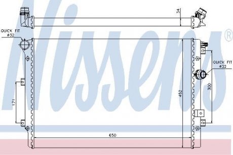 Радиатор системы охлаждения nissens 65015