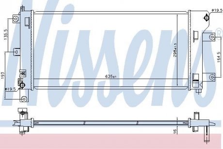 Радиатор охлаждения двигателя nissens 68773